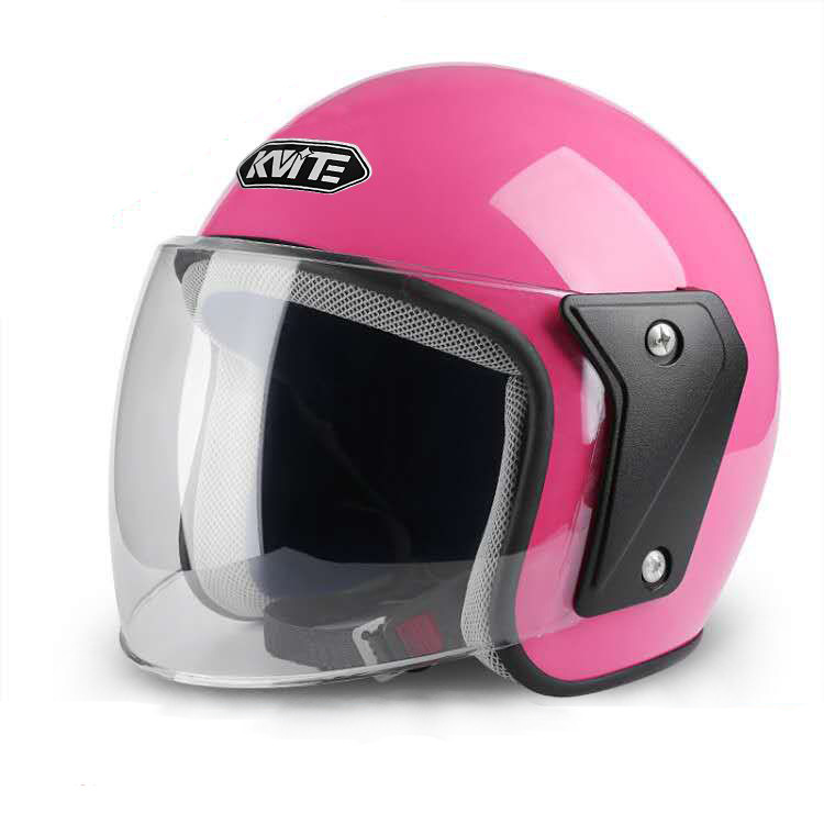 Unisex Helmet Electric, Universal Motosiklet kaskı (dəbilqə) - black-pink