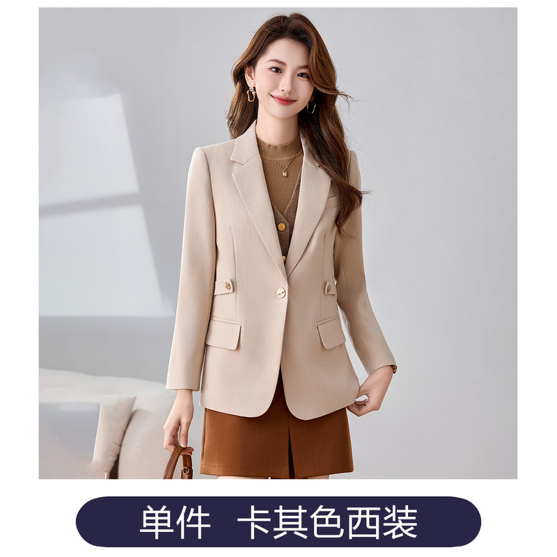 浅绿色西装外套女2025秋冬新款小个子韩版高级感女士休闲小西服女|undefined