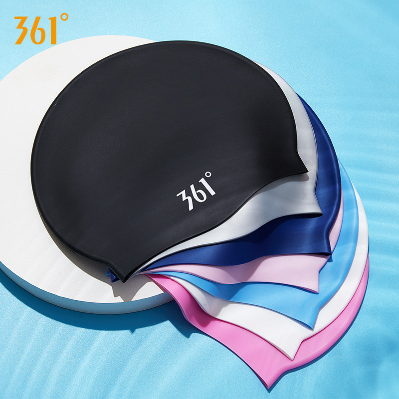 361 Swimming Cap Adult Unisex Professional Waterproof Comfortable Silicone Cap Fashion Large Size Training Swimming Cap