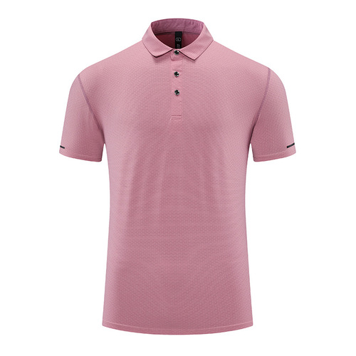 Sports reflective striped polo shirt for men and women, lapel golf outdoor fitness nylon short-sleeved quick-drying T-shirt