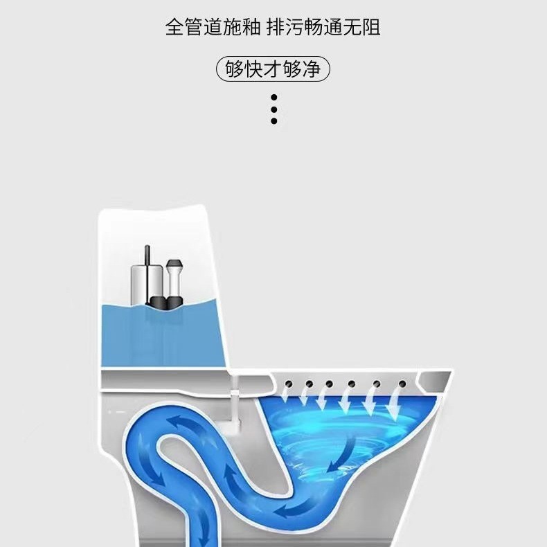 Rental housing toilet, bathroom toilet, household small-sized toilet, siphon anti-clogging and anti-odor direct flush toilet Item Picture
