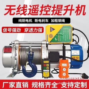1 Ton 2 Ton 3 Ton 100m Wireless Remote Control Winch 220V Small Crane Hoist 380V Electric Hoist