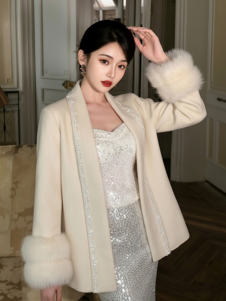 Winter fashionable elegant double-sided coat
