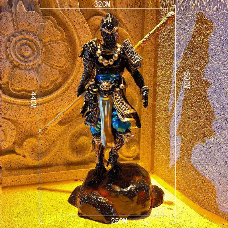 ブラック神話孫悟空装飾品ゴールデンフープスティックフィギュア孫悟空バッターウィンファイターeスポーツルームホームリビングルーム装飾|undefined