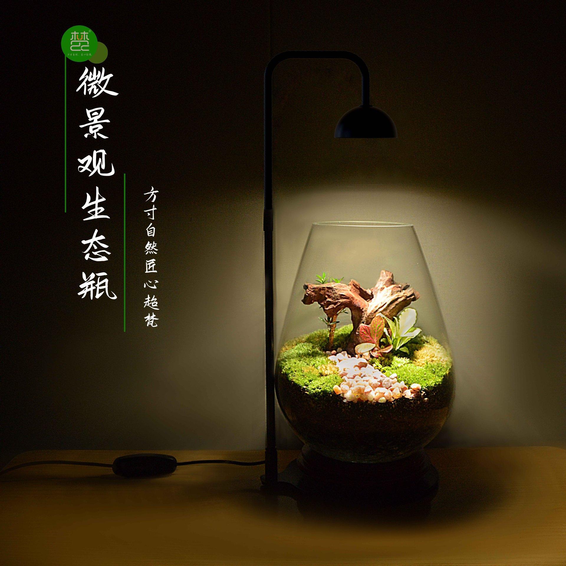 跨境led微景观日光灯USB插头仿太阳生态苔藓植物灯荫生植物生长灯