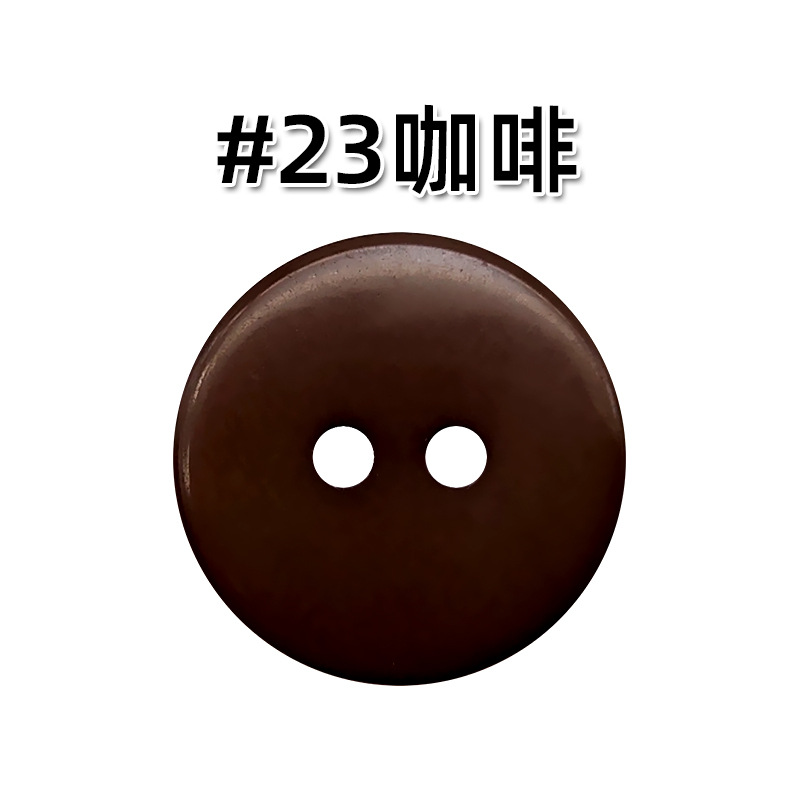 Resina de color de dos ojos Botón de pan suéter de cachemira de color caramelo botón de la camisa de los niños botón de la etiqueta engomada hecha a mano
