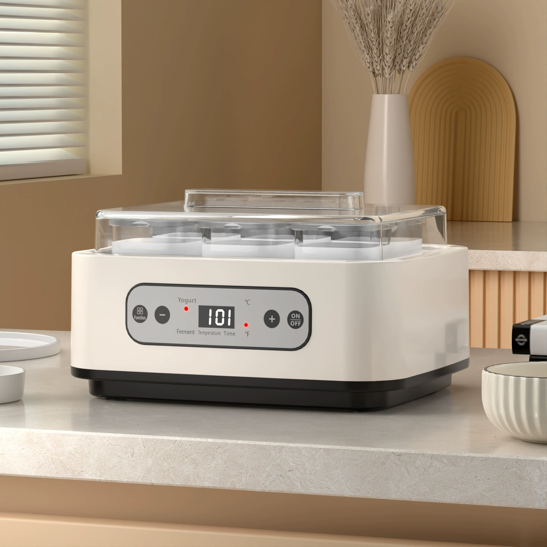 Six-cup yogurt machine, jam ice cream machine, pudding breakfast machine, homemade yogurt fermentation machine YOGURT MAKER