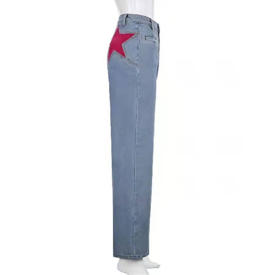 Vaqueros mujer bootcut cintura media estilo retro para primavera_voghion.com
