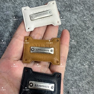 Factory Hardware Alloy Leather Brand Jeans Leather Label Pu Embossed Label Color Changing Leather Label Sample