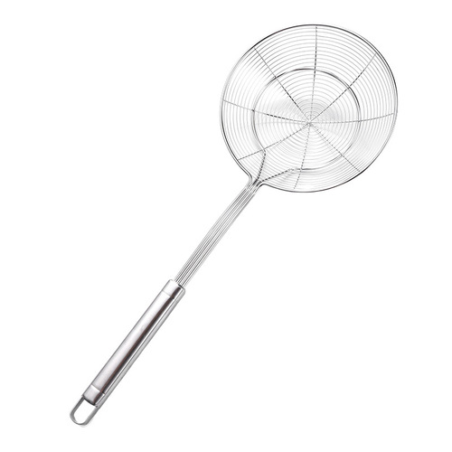 Food-grade stainless steel wire colander thickened and thickened noodles filter household kitchen frying filter