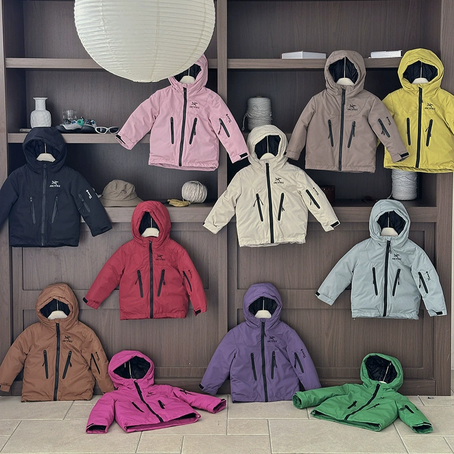 Детская осенне-зимняя теплая и морозостойкая одежда, детская одежда из вельвета и шелка с перьями, куртки для мальчиков и девочек, куртки с капюшоном для межсезонного использования.