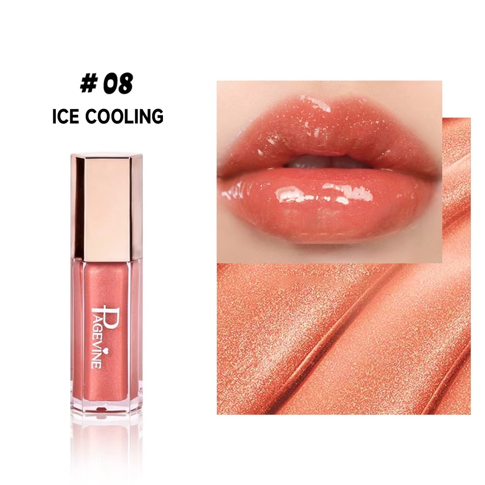 Cross-border PAGE VINE nuevo esmalte de labios de flujo, esmalte de labios de color acuoso, lápiz labial caliente, lápiz labial de miel