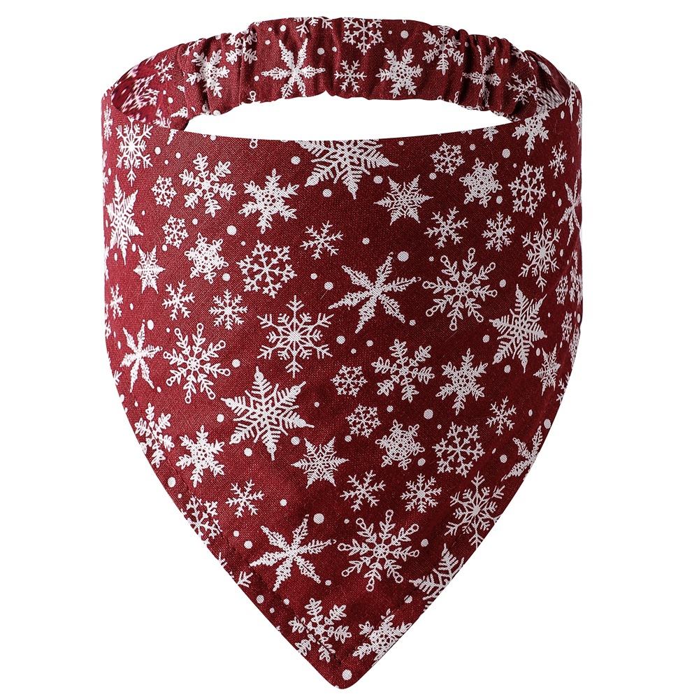 Elástico nuevo en stock transfronteriza mascota saliva toalla mascota bufanda Navidad perro bufanda accesorios para mascotas Plaid