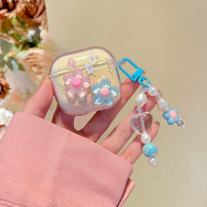 Apple, compatible three dimensional cartoon headphones pro, flowered, pro2