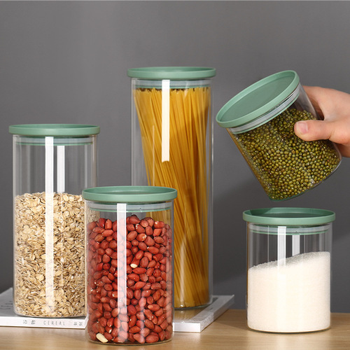 Glass jar 5-piece pearl cotton set box kitchen condiments, grains, tea, dried fruits storage high borosilicate sealed jars