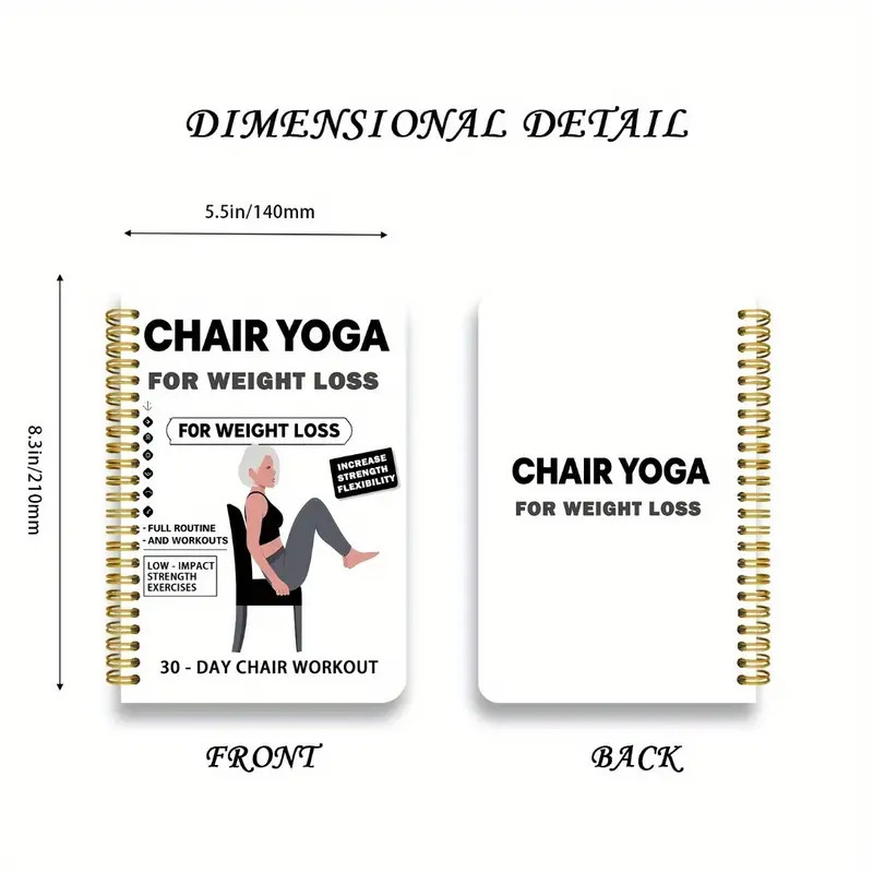 跨境新品CHAIR YOGA FOR WEIGHT LOSS老年人椅子减肥瑜伽线圈本子|undefined