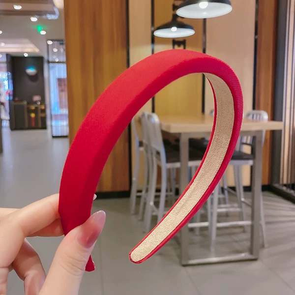 Red sponge headband