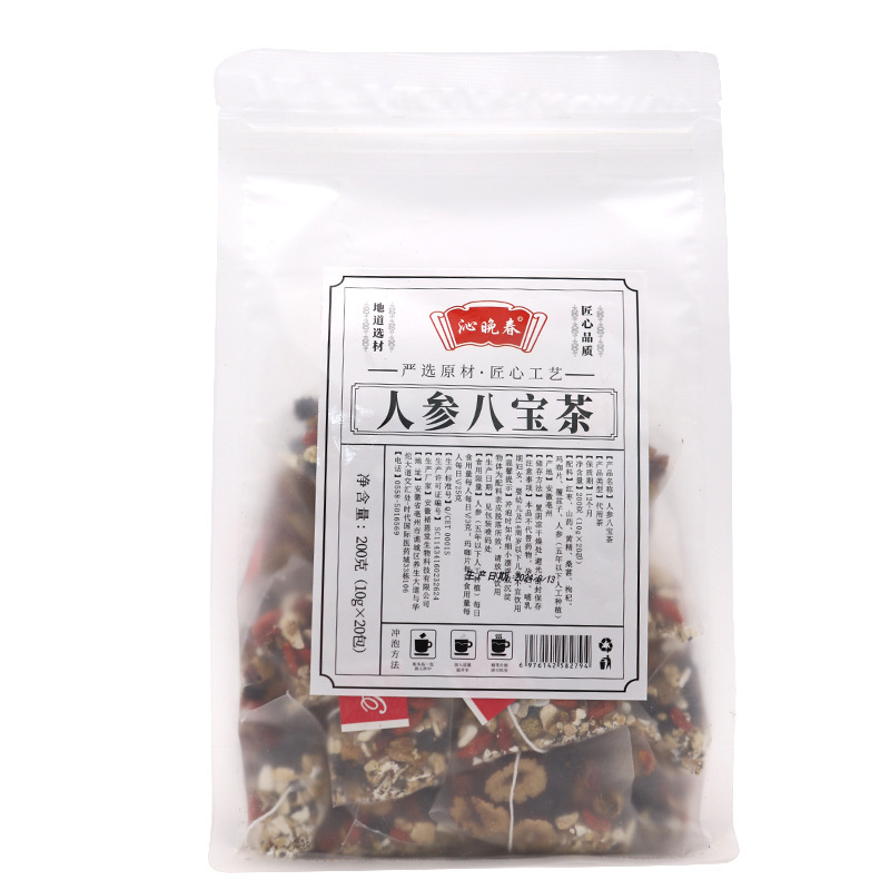 人参八宝茶の卸売りの源のメーカーの三角は黄精のクコのマカの切れの組み合わせのお茶を包んで男性のお茶を代行します。|undefined