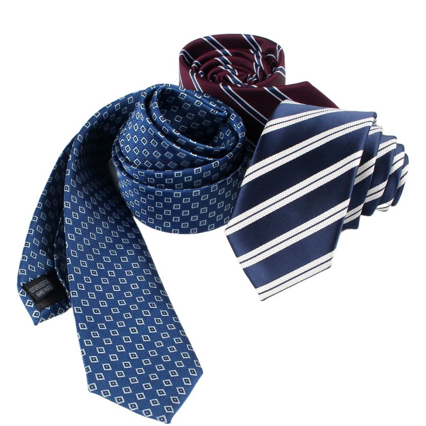 Мужской галстук Narrow Edition в Корейском стиле 6 см, деловой Профессиональный Повседневный синий полосатый клетчатый полиэстер, игла 1200