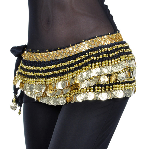 338 coins small round beads super thick gold waist chain, original belly dance waist chain, belly dance belt waist chain manufacturer
