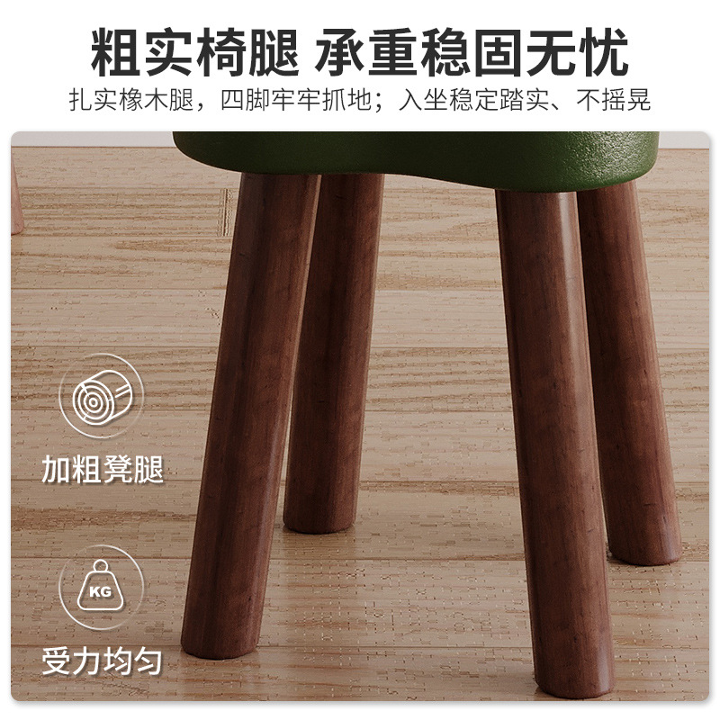 Taburete de madera sólida para el hogar, taburete de comedor de paquete suave, taburete de sofá simple, taburete de mesa de té, taburete de cambio de zapatos