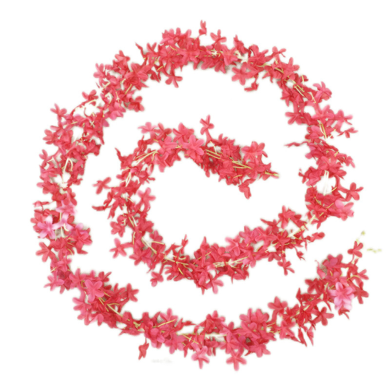 Lilac Fake Vine Artificial Plastic Flower String Garland Indoor Ceiling Air Conditioner Pipe Wrap Wholesale_maomaolike.com