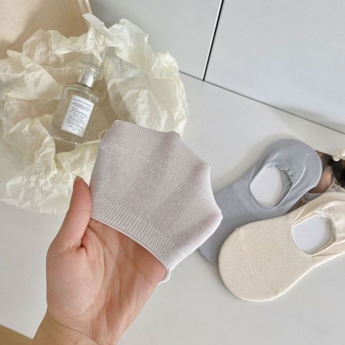 Spring and summer new socks for women, silicone anti-falling boat socks, invisible socks, women's pure cotton socks, summer breathable women's socks