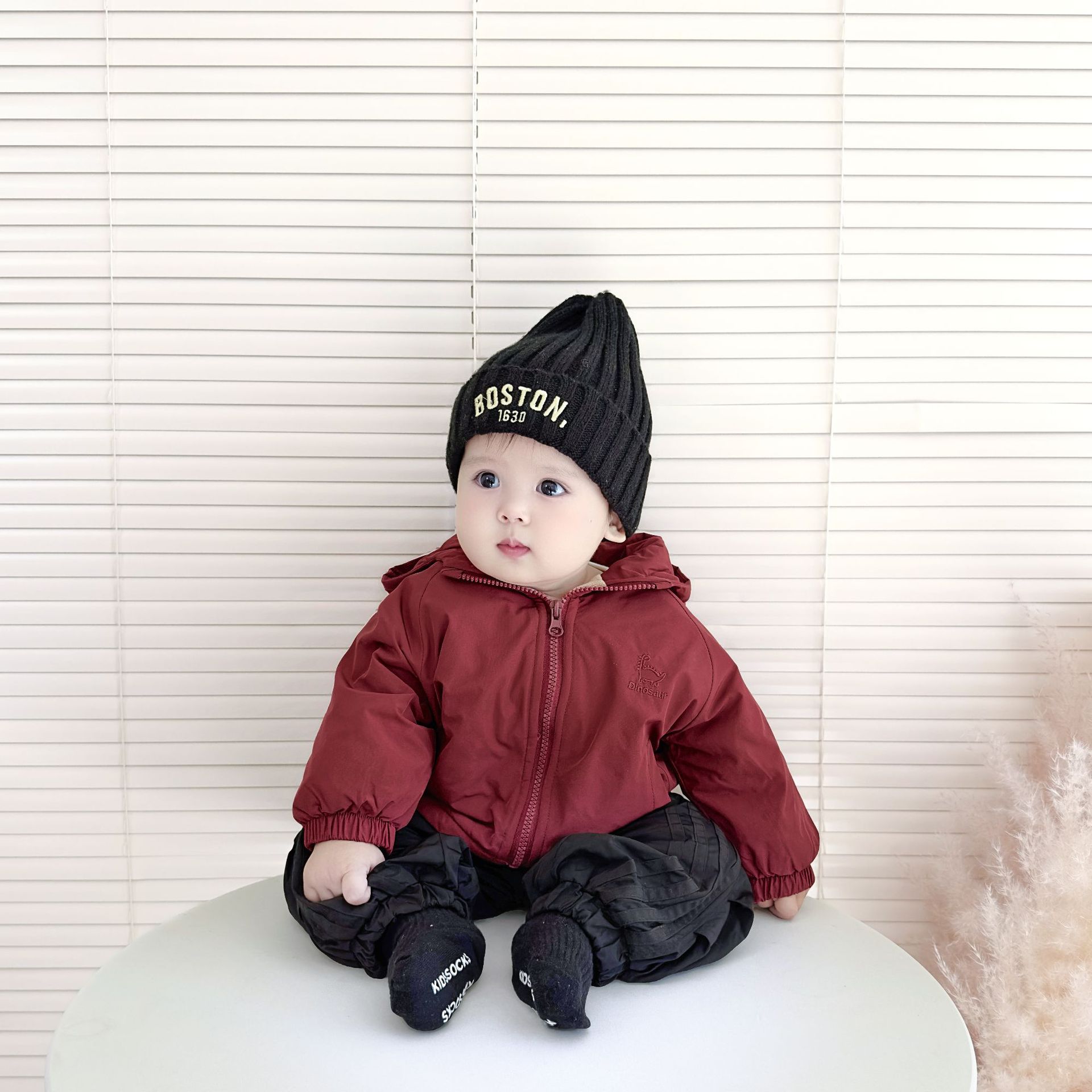 Cross-Border Baby Hooded Jacket 2025 Autumn and Winter Jacket 2025 Jacket Boys New Velvet Jacket Trendy