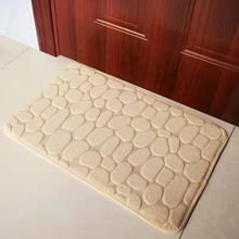 现货 跨境压花鹅卵石珊瑚绒地垫门垫卫生间吸水脚垫厂家直销地垫