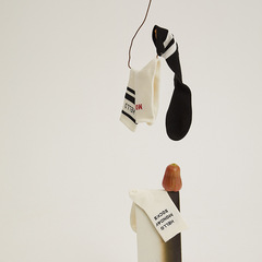 34353HELLOMONDAY Black and White Socks for Men and Women, Athletic Medium Calf, Letter Striped Street Style, Wearable Trendy