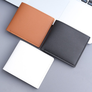 Men's Horizontal Wallet Cross-border Source Factory Wholesale in stock Men's Wallet Men's Wallet Simple No LOGO