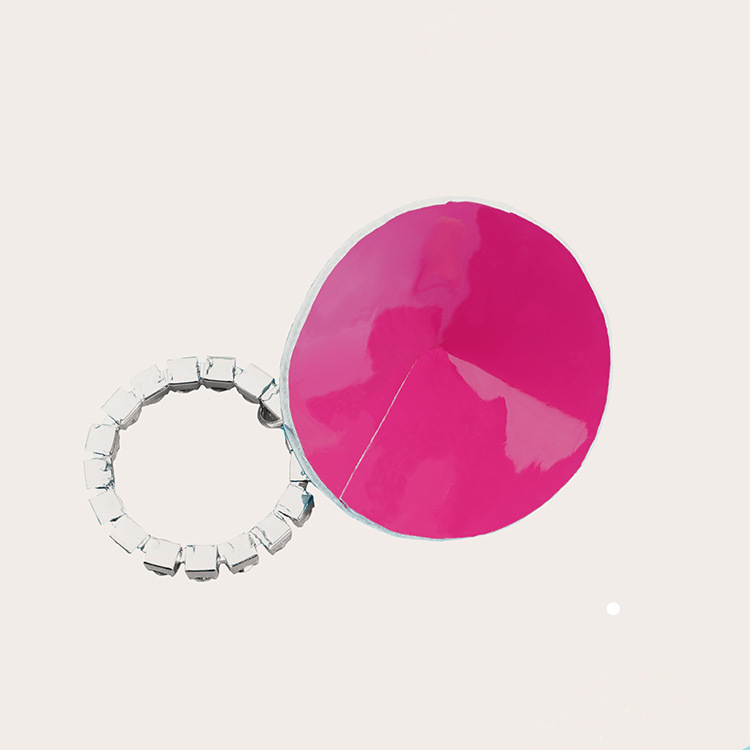 국경 간 카니발 라인스톤 유럽과 미국 보석 틈새 가죽 대형 당김 링 젖꼭지 스티커 레이저 가죽 뱀 패턴 가슴 스티커