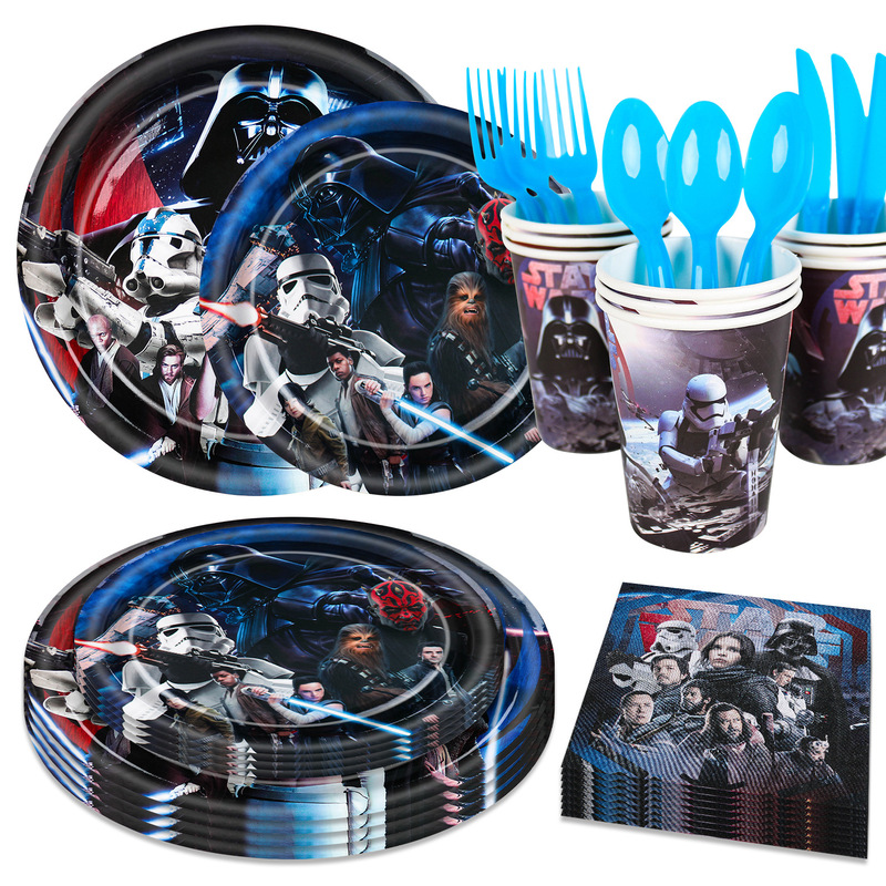 New Star Wars Theme Party Tableware Atmosphere Decoration Decorative Paper Plate Paper Cup Tissue Tablecloth Supplies Set New Star Wars Theme Party Tableware Atmosphere Decoration Decorative Paper Plate Paper Cup Tissue Tablecloth Supplies Set