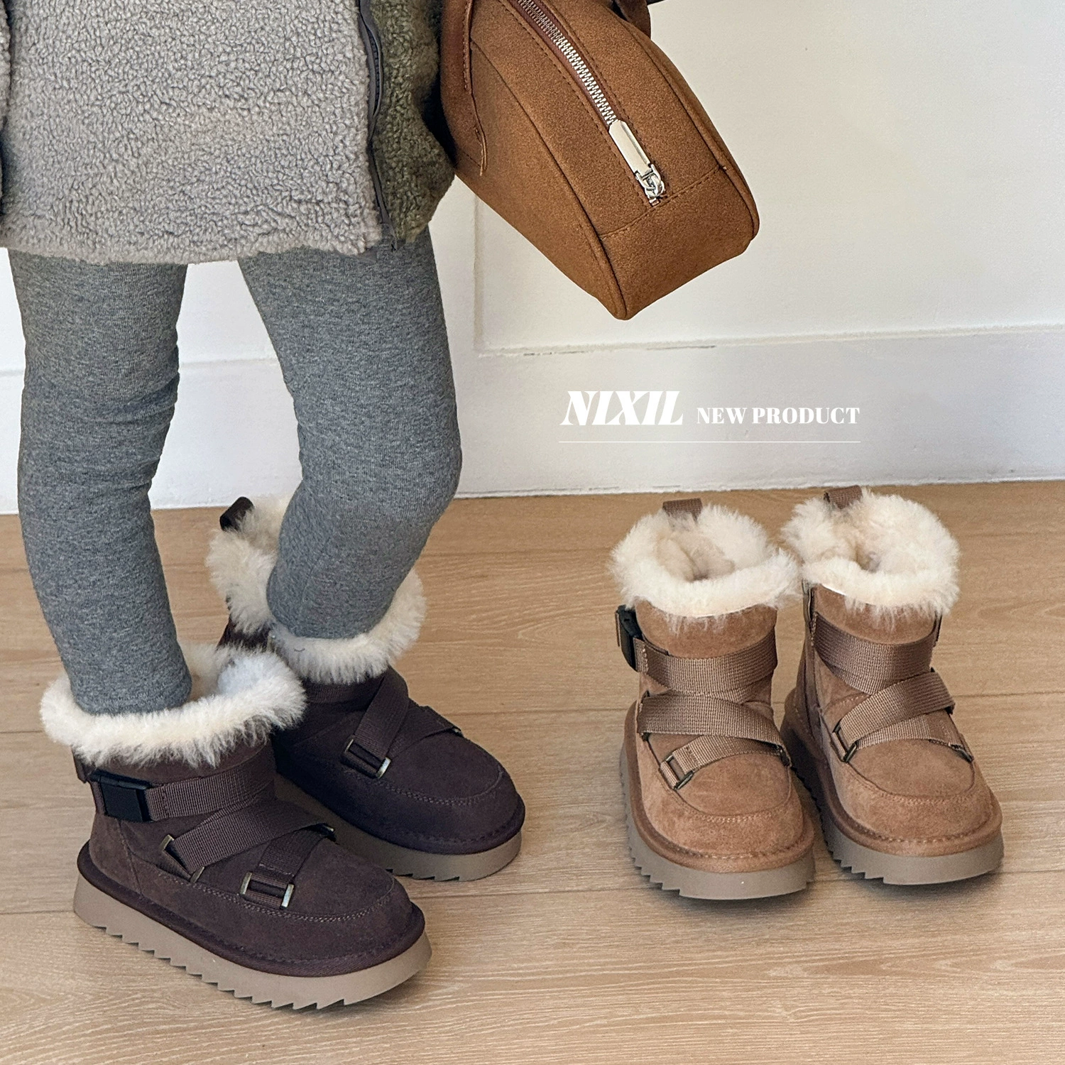 Winter children's matte fashionable keep warm boots for men and women, 2024 years