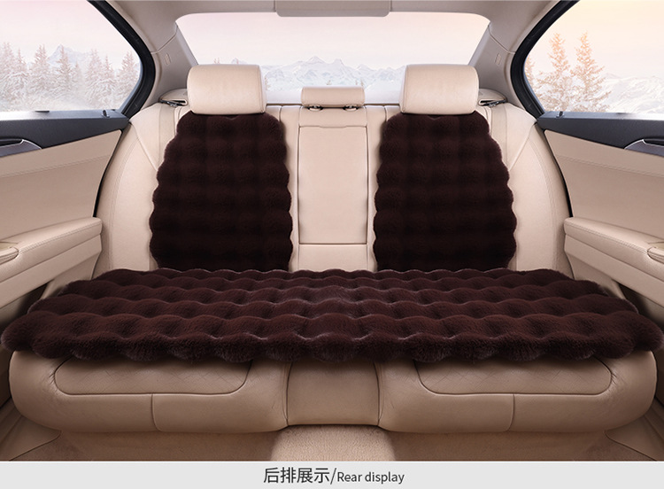 New winter car seat cushion thickened bubble plush warm light luxury encryption thickened non-slip plush seat cushion