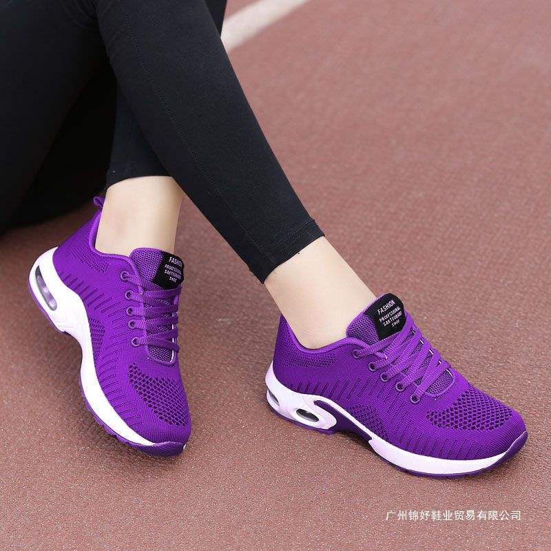 Spring and Summer Women's Sports Shoes Soft Sole Students Breathable Mesh Shoes Non-Slip Travel Shoes Air Cushion Casual Women's Shoes New Running Shoes