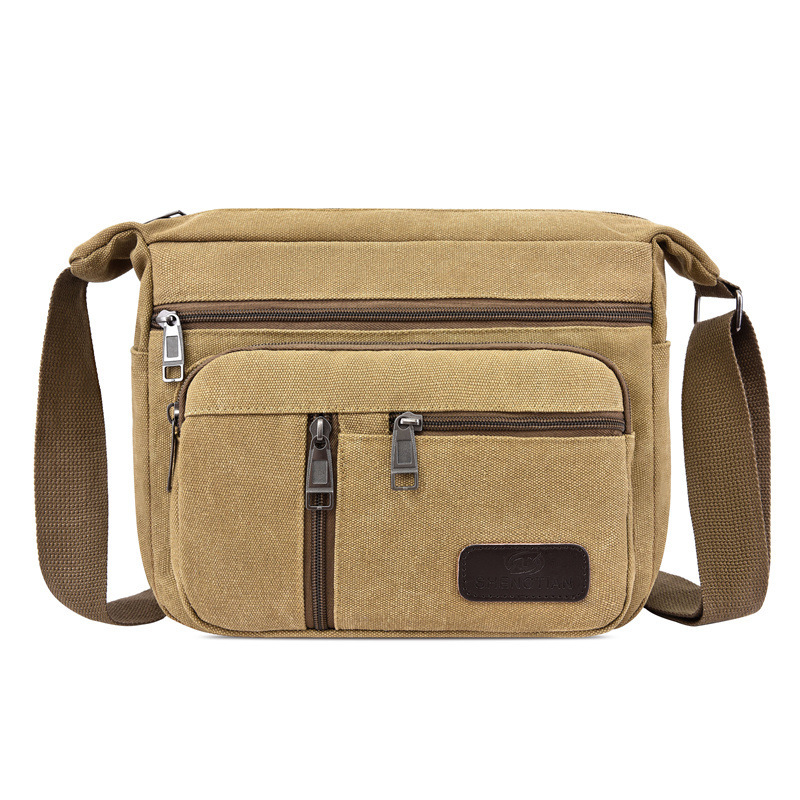 Moda de moda de los hombres de lona bolsa de hombro multi-compartimiento casual bolso de los hombres de gran capacidad bolsa de mensajero de los hombres