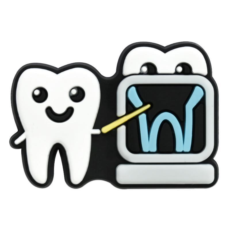 Hebilla de bolsa de agujero, cuidado creativo, zapatos de dientes, accesorios de bolsa de agujero de flor, accesorios de bricolaje, accesorios de zapatos de dibujos animados, accesorios, serie d