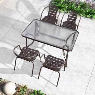 Hollow Chair Table and Chair suit Milk Tea Shop Cafe Table and Chair Balcony Outdoor Terrace Courtyard Outdoor Indoor 2