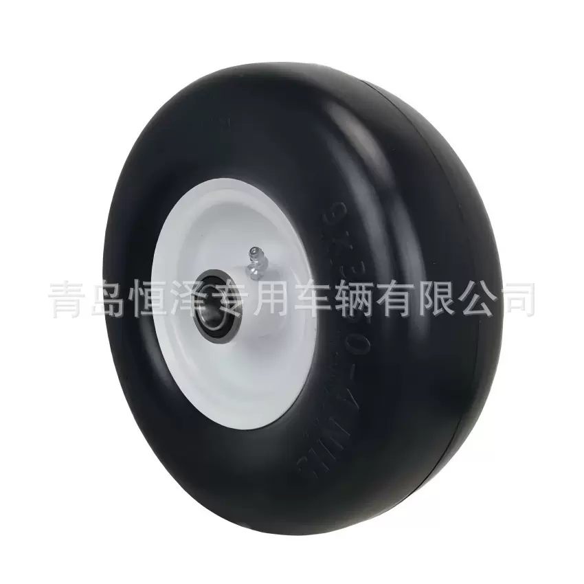 9x3.50-4pu光面轮胎厂家供应工具车实心免充气轮9x3.50/4光面轮胎