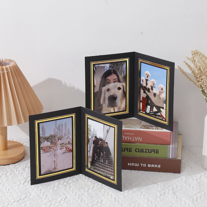 Phnom Penh Cardboard Photo Frame Table Decoration 6inch 7inch Photo Folding Frame Wedding Birthday Party Gift Invitation Card