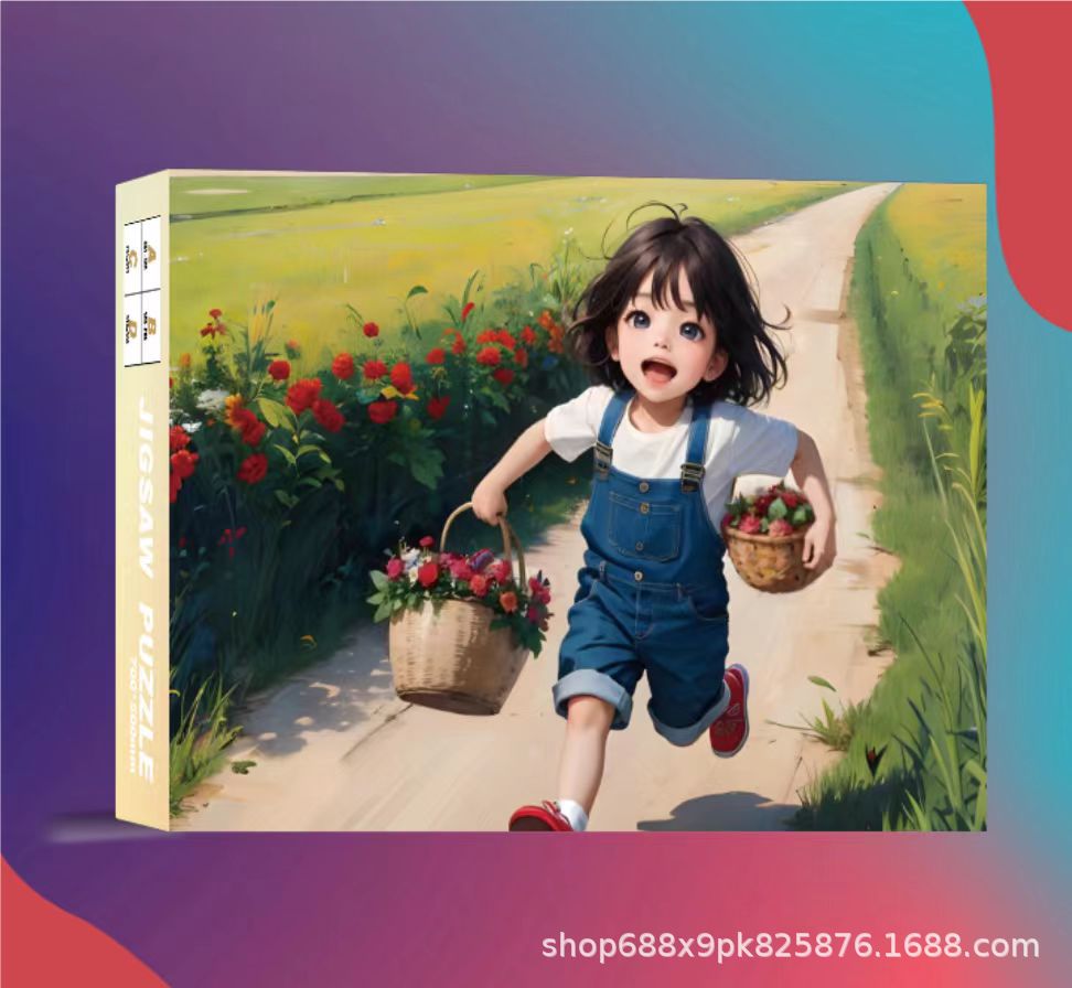 Rompecabezas 1000 piezas de papel de gran tamaño 70*50 cm lámpara de invierno con pegamento Juguetes educativos de descompresión para adultos al por mayor