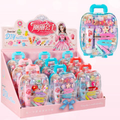 卸売ガールズプリンセスリリートロリーケース DIY ヘアピンジュエリーボックス宝箱ままごとおもちゃギフトギフトボックス