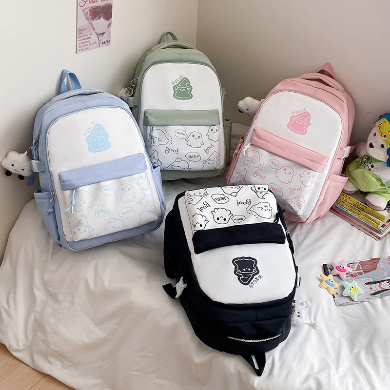 La moda transfronteriza está llena de nuevas bolsas de hombro de estudiantes de secundaria y secundaria de gran capacidad y alto valor facial 2025.