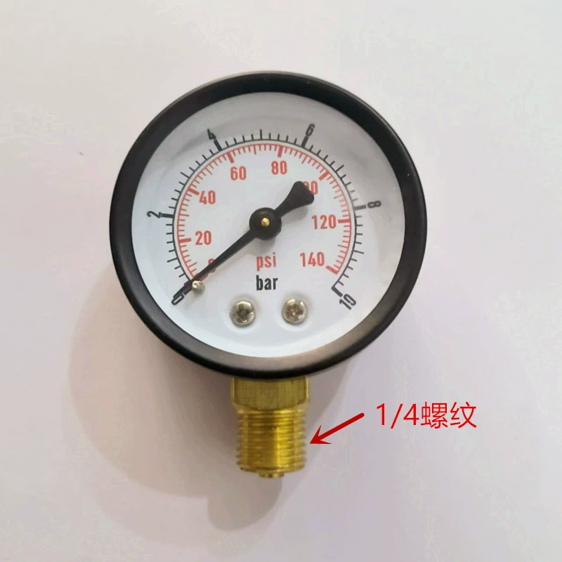 Манометр Давление воды в водопроводной трубе Давление воздуха Манометр напольного подогрева делителя воды измеряет 1/4 резьбы