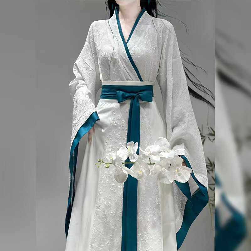2026【Yanran】Hanfu for Women in the Style of the Wei, Jin, Northern and Southern Dynasties, and the Warring States Period, Autumn Season, with Cross-Collar, Large Sleeves, Waist-Length Jacquard Skirt 2026【Yanran】Hanfu for Women in the Style of the Wei, Jin, Northern and Southern Dynasties, and the Warring States Period, Autumn Season, with Cross-Collar, Large Sleeves, Waist-Length Jacquard Skirt