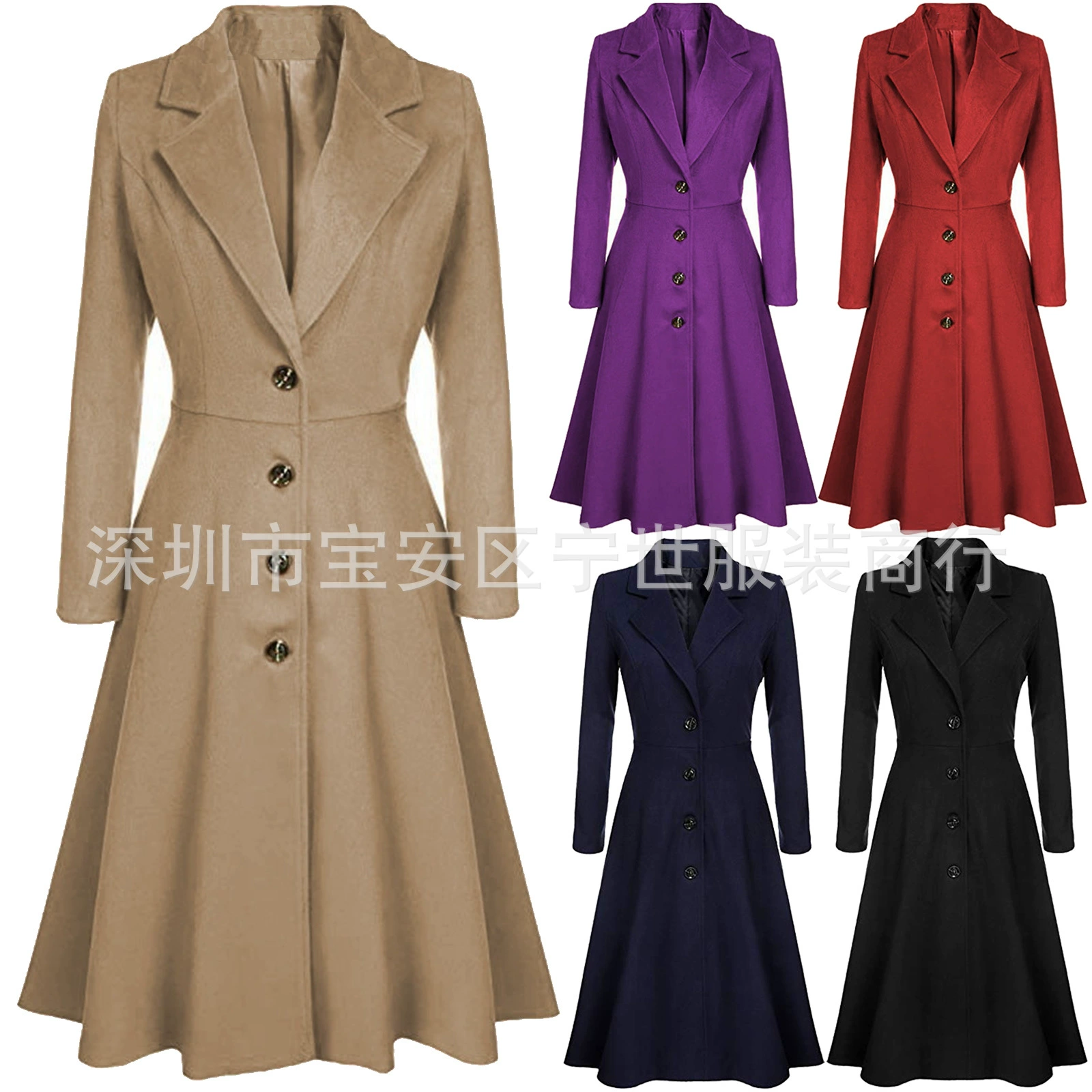 Новое модное шерстяное пальто-тренч для женщин на осень и зиму, приталенное, средней длины, в британском стиле, для повседневной носки
