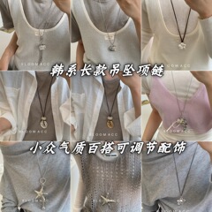 亚克力圆形不规则吊坠项链冷淡风简约时尚锁骨链个性设计百搭项饰