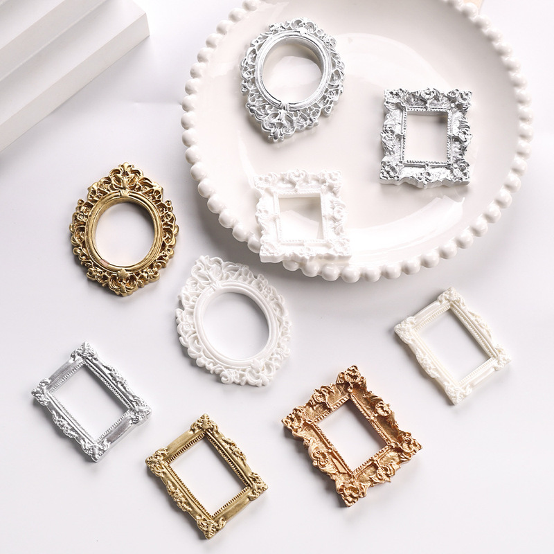 Retro Mini Simulation Photo Frame, DIY Micro-Landscape Making Materials, Resin Accessories, Photography Props