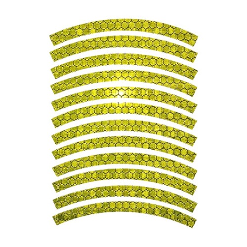 20-inch mountain bike accessories road reflective stickers night warning wheel hub protective strip outline label self-made